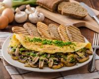 Herb & Cheese Mushroom Omelette Recipe