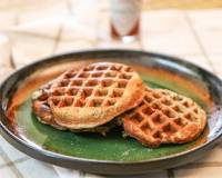 Savory Multigrain Waffles Recipe with Green Chillies & Tabasco Sauce