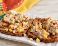 Corn Toast Recipe With Moong Sprouts & Vegetables