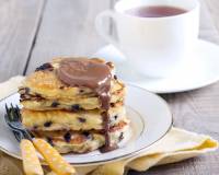 Whole Wheat Chocolate Chip Pancakes With Apples Recipe