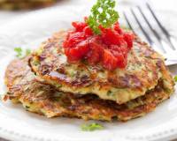 Zucchini Pancake Recipe With Tomato Salsa