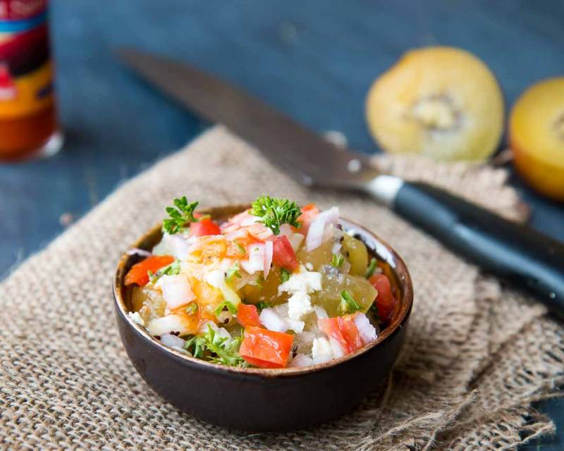 Spicy Kiwi Salsa Recipe with Feta Cheese