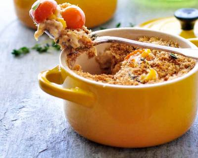 Tomato Corn Au Gratin Recipe