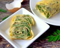 Egg Rolls With Moringa Leaves Recipe-Eggs with Drumstick Leaves