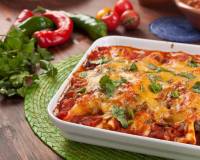 Mexican Vegetarian Bean & Cheese Enchiladas Recipe