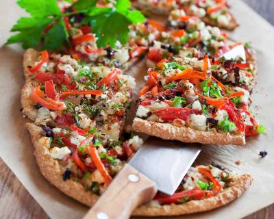 Roasted Vegetable Pizza Recipe With Oat Flour Crust