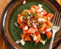 Papaya Parsley Salad with Cheese Recipe