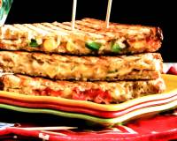 Cheesy Sweet Corn Grilled Sandwich Recipe