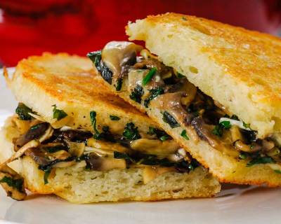 Grilled Mushroom Sandwich Recipe With Herbs