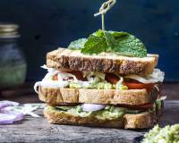 Vegetable Sandwich Recipe With Mashed Avocado And Cottage Cheese