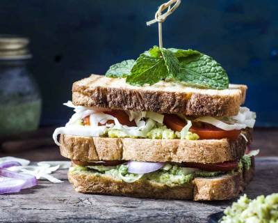 Vegetable Sandwich Recipe With Mashed Avocado And Cottage Cheese