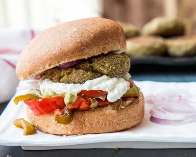 Veggie Burger Recipe With Spinach Cauliflower And Oats Patty 