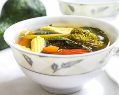 Vegetable Clear Soup With Lemon Grass Recipe