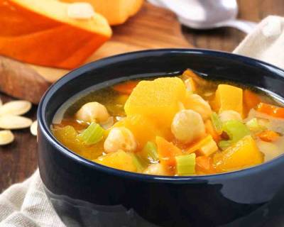 Vegetarian Pumpkin And Chickpea Soup Recipe