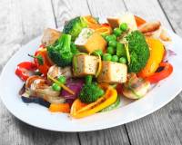 Smoked Tofu And Grilled Vegetable Salad Recipe