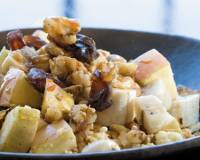 Cinnamon Breakfast Bowl With Cottage Cheese And Walnuts