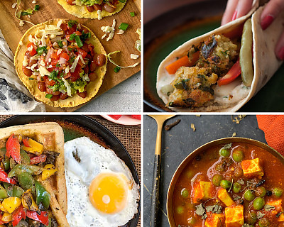 Weekly Meal Plan - Veg Shawarma, Savory French Toast, Roasted Cherry Tomato Soup, and More