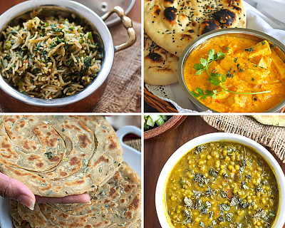 Weekly Meal Plan - Dhaba Style Dal Makhani, Paneer Butter Masala, and Pudina Lehsun Laccha Paratha