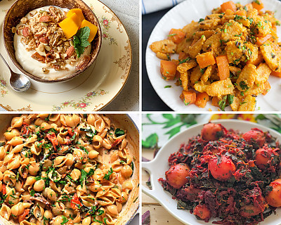 Weekly Meal Plan - Baby Corn Carrot Sabzi, Summer Salad, Lemon Chicken, and More