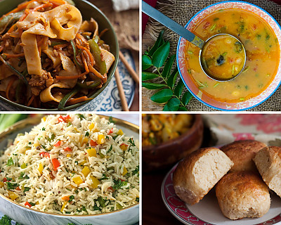 Weekly Meal Plan - Herbed Rice, Goan Pav, Gujarati Dal, and More 