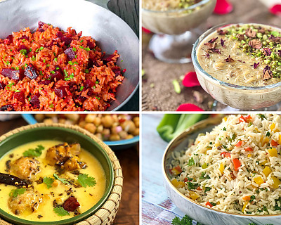 Weekly Meal Plan - Kadhi Pakora, Hash Browns, Beetroot Pulao, and More