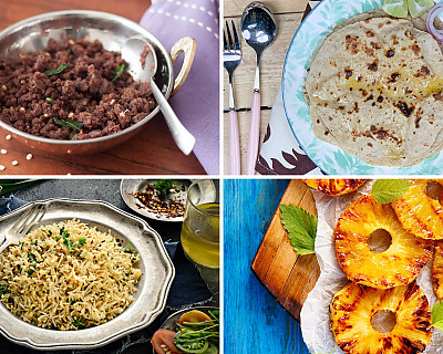 Weekly Meal Plan - Grilled Pineapple, Jowar Phulka, Herbed Rice, and More
