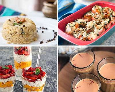 Weekly Meal Plan - Oats Pongal, Kesar Chai, Zucchini Roll, and More