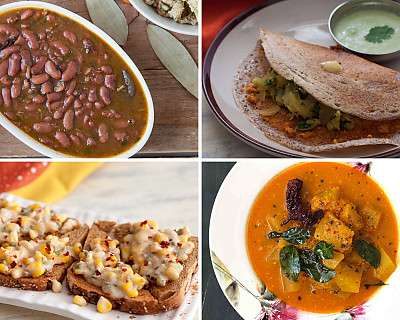 Weekly Meal Plan - Rajma Masala, Corn Toast, Mysore Masala Dosa, and More