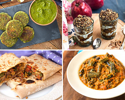 Weekly Meal Plan - Hara Bhara kebab, Veg Mughalai Paratha, Dahi Bhindi, and More