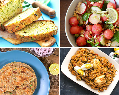 Weekly Meal Plan - Sindhi Koki, Egg Biryani, Zucchini Bread, and More