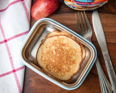 Apple Vanilla Whole Wheat Pancakes (Kids Snack Box Ideas