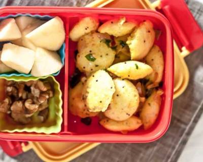 Mini Idlis, Apples and Walnuts | Kids Lunch Box Recipes