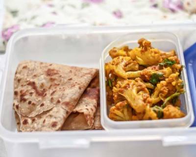Cauliflower Sabzi & Tawa Paratha | Kids Lunch Box Recipes