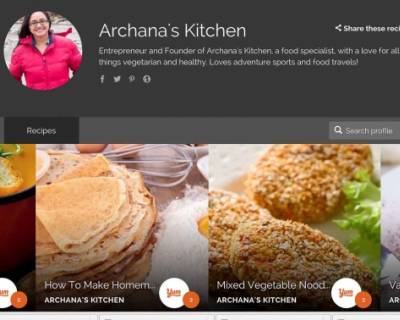Archana’s Kitchen Is Now On Yummly