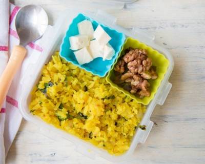 Aloo Poha Walnuts & Cheese (Kids Lunch Box Recipes & Ideas)