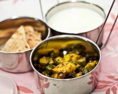 Aloo Bhindi & Tawa Paratha | Kids Lunch Box Recipe
