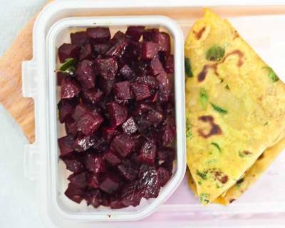 Beetroot Vegetable & Methi Thepla | Kids Lunch Box Recipes