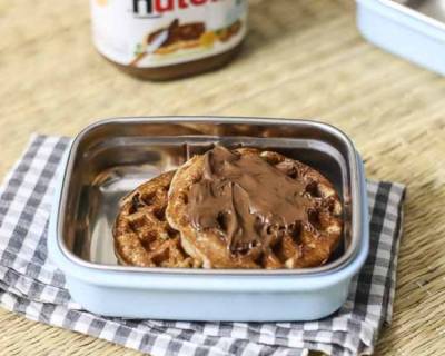 Multigrain Waffles with Nutella | Kids Lunch Box Recipes