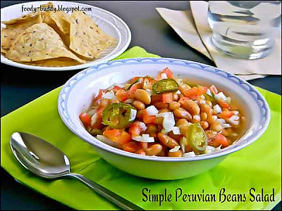 Simple Peruvian Mayocoba Beans Salad