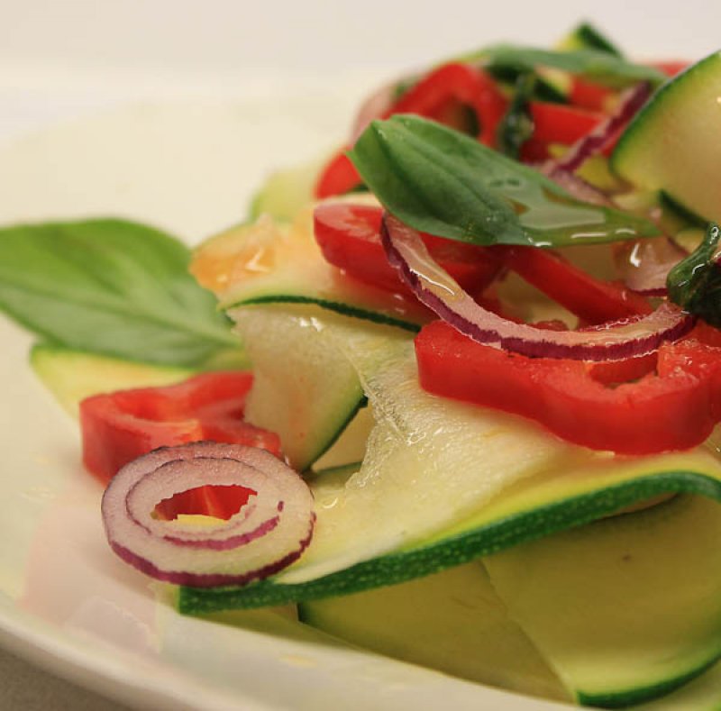 Zucchini Salad Recipe With Thai Hot Chili Dressing